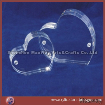 Elegant Ingenious High Transparent Heart-shaped Acrylic/Perspex Prints/Picture/Photo/Card Holder/Fra